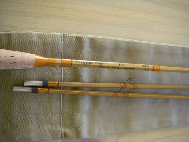 Vintage Montague 3 Piece Tripple Tip bamboo fly rod 9' or 8' w